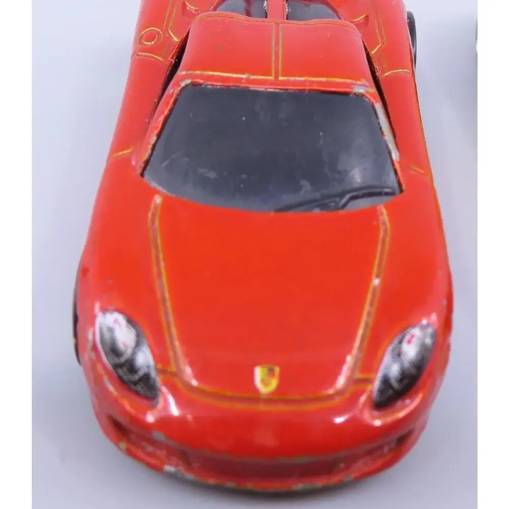 Hot Wheels PORSCHE LOT of 2 Carrera GT / Yellow and Red / 2006 Diecast 1:64